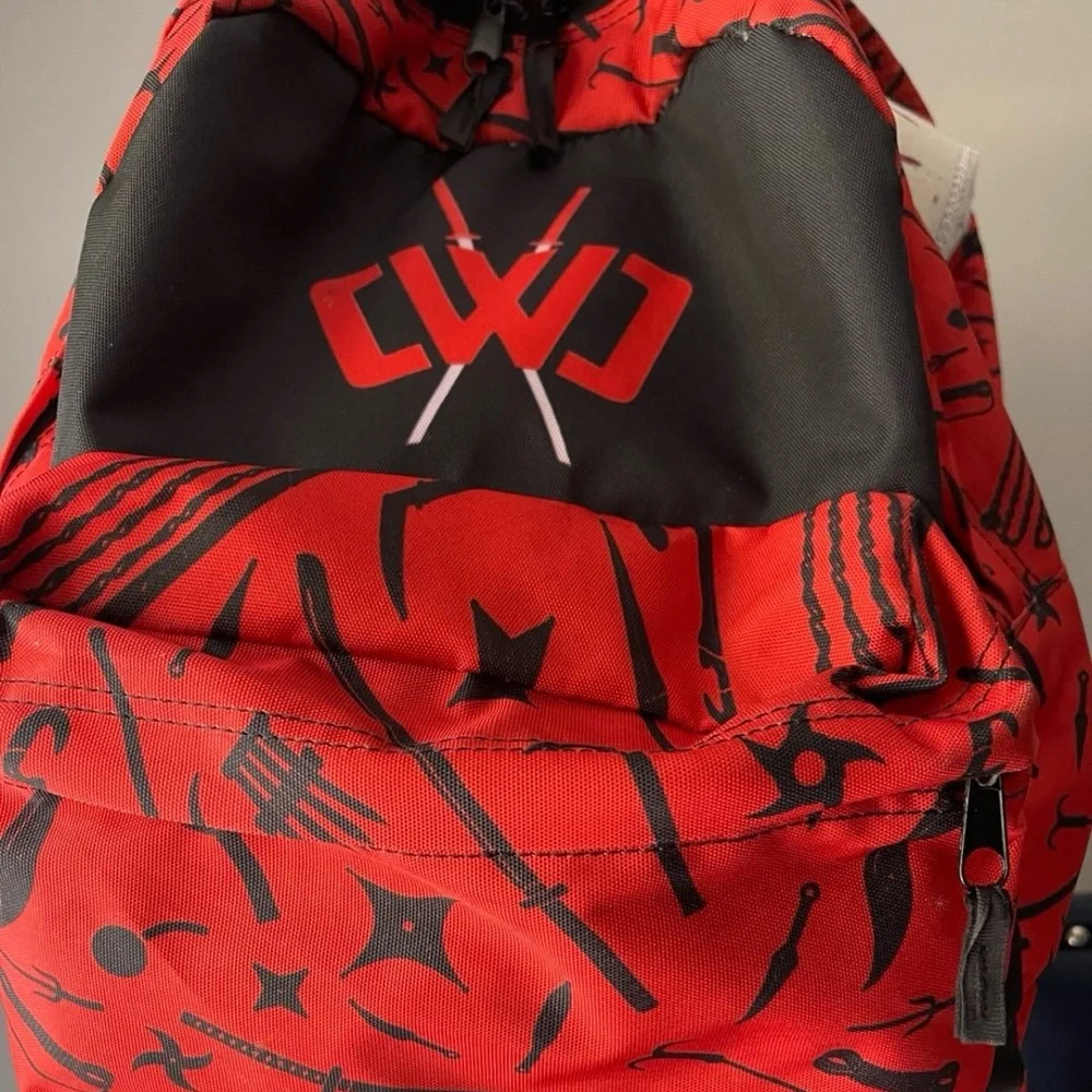 CWD Kids Backpack Red Black Bookbag